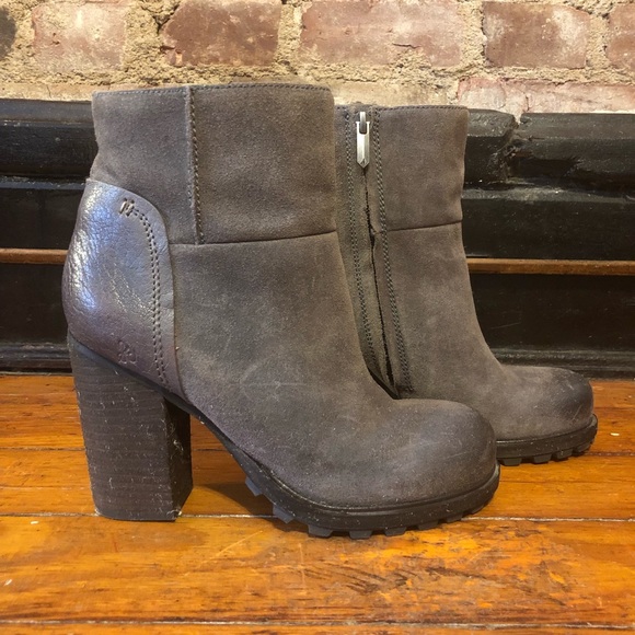 Sam Edelman Shoes - Sam Edelman Grey Leather Ankle Boots